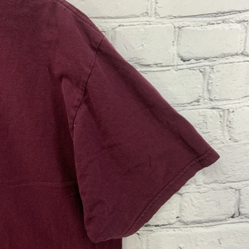 Adidas The Go To Tee Mens Sz L Red Maroon‎ Athletic Logo